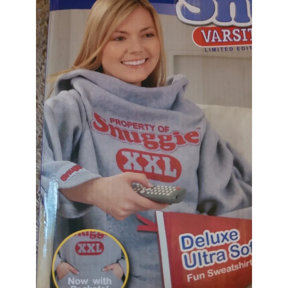 Snuggie Blanket That Has Sleeves As Seen On TV Limited Edition Varsity, Pockets